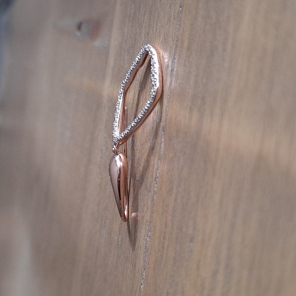 NWT Monica Vinader Riva Kite diamond hoop earrings - Picture 7 of 16